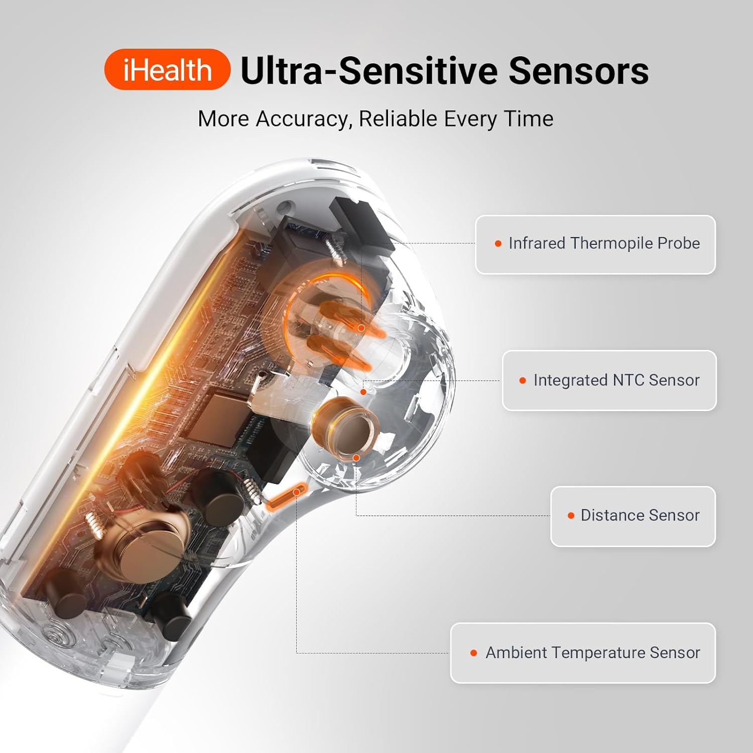 iHeal­th PT3 No-To­uch Infra­red Therm­omete­r - Imagen 2