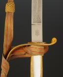 Photo 11 : DANISH NAVY OFFICER'S SABER, model 1849, Late 19th - Early 20th century. 32657