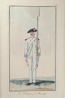 Photo 1 : Nicolas Hoffmann, Régiment d'Infanterie (Beauvoisis), au règlement de 1786.