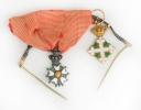 GALA CHAIN OF TWO DECORATIONS: KNIGHT'S CROSS OF THE LEGION OF HONOR AND CROSS OF THE ORDER OF SAINT-MAURICE AND LAZARUS, Second Empire. 26870-4