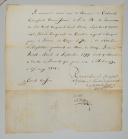 Émigrés. REÇU SIGNÉ XAVIER LOUIS DE GUGGER, 27 mai 1801. 18913-9
