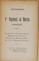 Photo 2 : " Historique Sommaire du 1er Régiment de Marche d'Afrique " - (1915-1919)