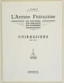 Photo 2 : L'ARMÉE FRANÇAISE Planche N° 37 : "CUIRASSIERS - 1810-1815" par Lucien ROUSSELOT et sa fiche explicative.