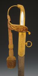 Photo 2 : DANISH NAVY OFFICER'S SABER, model 1849, Late 19th - Early 20th century. 32657