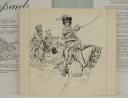 Photo 3 : BENIGNI PIERRE - OFFICER OF THE IMPERIAL GUARD SCOUTS FIRST EMPIRE: Study in original ink, 20th century. 33570