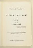 Photo 3 : Colonel de MASCUREAU - Tables 1903-1955 Carnet de La Sabretache