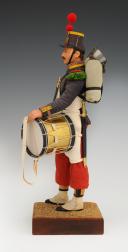 Photo 5 : LEPELTIER Daniel : Mannequin miniature à pied représentant un tambour d'infanterie de ligne, Second Empire, XXème siècle. 32193