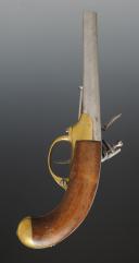 Photo 5 : FLINTLOCK CAVALRY PISTOL, 1777 pattern, box lock, second type. Manufactured in the year 1785 at the Saint Etienne Arsenal. First Republic Directorate. 34602.