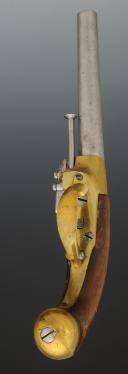 Photo 6 : FLINTLOCK CAVALRY PISTOL, 1777 pattern, box lock, second type. Manufactured in the year 1785 at the Saint Etienne Arsenal. First Republic Directorate. 34602.