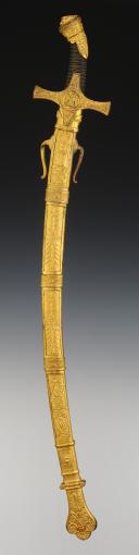 Photo 8 : SABRE DE TAMBOUR MAJOR DE TROUPES À PIED, modèle du 10 décembre 1851 (remplacé le 2 décembre 1852), Présidence de Louis Napoléon Bonaparte. 33699