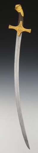 Photo 9 : SABRE DE TAMBOUR MAJOR DE TROUPES À PIED, modèle du 10 décembre 1851 (remplacé le 2 décembre 1852), Présidence de Louis Napoléon Bonaparte. 33699