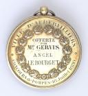 Photo 1 : MÉDAILLE EN ARGENT, CONCOURS DE POMPES À INCENDIE, 18 JUILLET 1880, VAUTHIER GAILE F, Troisième République.