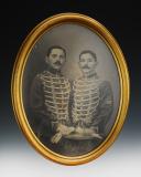 PORTRAIT PHOTO OF TWO BROTHERS OF THE 6TH HUSSARD REGIMENT, Third Republic. 27781