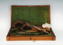 BOX OF PERCUSSION DUEL PISTOLS, signed “RIBON CANON”, July Monarchy - Second Empire. 29177
