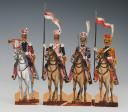 IMPERIAL GUARD LANCERS FIRST EMPIRE, 1st and 2nd regiments: SOLDIERS OF STRASBOURG CARDBOARD FIGURINE GOUACHE PAINTED BY THE WURTZ FAMILY, SECOND HALF OF THE 19th CENTURY, AROUND 1815-1848. 31156-14
