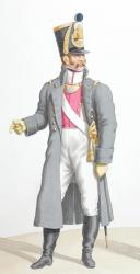 Photo 2 : 1816. Légions Départentales. Sous-Lieutenant de Grenadiers (34e Légion - de l'Indre), Capitaine de Chasseurs (12e Légion - des Bouches du Rhône).