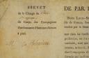 Photo 2 : Émigrés. CERTIFICATE OF APPOINTMENT AS STANDARD BEARER FOR THE BODY OF ORDNANCE COMPANIES OF INFANTRY ARMS TO MR. LA BLOSSIÈRE, Second Lieutenant of Infantry, awarded in Coblence on February 10, 1792. 18913-10