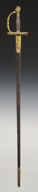 Photo 2 : OFFICER'S STAFF SWORD, model of the 1st Vendemiaire Year XII (September 24, 1803), First Empire. 29288