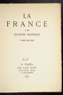 Photo 3 : BAINVILLE (Jacques). " La France ", 2 v.