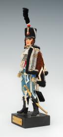 Photo 4 : MARCEL RIFFET - OFFICIER DE HUSSARD PREMIER EMPIRE : figurine habillée, XXème siècle. 26429