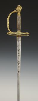 Photo 4 : OFFICER'S STAFF SWORD, model of the 1st Vendemiaire Year XII (September 24, 1803), First Empire. 29288