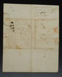 Photo 4 : LETTER FROM SOLDIER PIERRE LACOMBE, rifleman in the 26th Light Infantry in Metz, TO HIS PARENTS, November 3, 1809. 18880-3