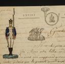 LETTER FROM SOLDIER THIBAULT GROGENT, skirmisher, Gravelines June 3, 1813, TO HIS PARENTS IN RICHELIEU (Indre-et-Loire). 18880-5