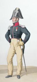 Photo 2 : 1820. Légions Départentales. Capitaine de Voltigeurs (74e Légion - de Seine et oise), Capitaine Adjudant-Major de chasseurs (47e Légion - Maine et Loire).