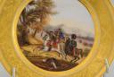 Photo 2 : PORCELAIN PLATE DEPICTING A SCENE FROM THE SPANISH WAR OF 1823 WITH MARSHAL LAURISTON, Restoration period. 29850.