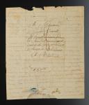 Photo 4 : LETTER FROM SOLDIER THIBAULT GROGENT, skirmisher, Gravelines June 3, 1813, TO HIS PARENTS IN RICHELIEU (Indre-et-Loire). 18880-5
