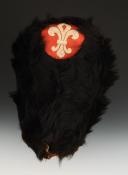 Photo 6 : BONNET À POILS DE FUSILIERS D'INFANTERIE DE LA GARDE ROYALE, modèle 1816, Restauration. 27645
