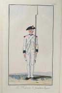 Photo 1 : Nicolas Hoffmann, Régiment d'Infanterie (Grenadiers Royaux), au règlement de 1786.