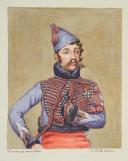 Photo 1 : Portrait de Hussards d’après une miniature Restauration, par Benigni.