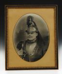 Photo 1 : CHARCOAL PHOTO OF A CUIRASSIER OF THE 13rd REGIMENT, Third Republic. 27856