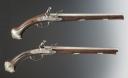PAIR OF OFFICER'S FLINTLOCK PISTOLS, France. Former Monarchy, reign of Louis XV, circa 1730. 34613