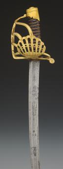 Photo 4 : DRAGOON OFFICER'S SWORD, known as "battle guard", First Empire. 33693