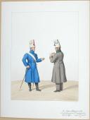 Photo 1 : 1820. Légions Départentales. Adjudant Sous-Officier (41e Légion - de la Haute Loire), Sergent - Major de Fusiliers (71e Légion - de la Sarthe)
