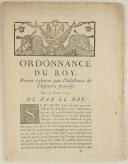 Photo 1 : ORDONNANCE DU ROY, portant règlement pour l'habillement de l'Infanterie françoise. Du 19 janvier 1747. 6 pages