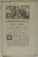 Photo 1 : ORDONNANCE DU ROI, sur le rang des Régimens de Dragons entr'eux, & l'incorporation des Légions. Du 7 mai 1776. 6 pages