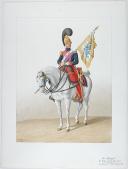 1824. Dragons.  Sous-Lieutenant Porte-Etendard (4e Régiment - de la Gironde).