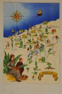 Photo 1 : Carte postale mise en couleurs représentant la région du «ORAN».