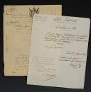 Garde Impériale. Lot de deux lettres datées 1809 : l'une à entête des GRENADIERS À PIED, la seconde des CHASSEURS À CHEVAL. 18907-24