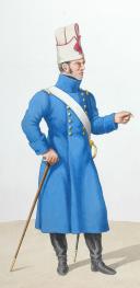 Photo 2 : 1820. Légions Départentales. Adjudant Sous-Officier (41e Légion - de la Haute Loire), Sergent - Major de Fusiliers (71e Légion - de la Sarthe)