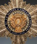 Photo 2 : PLAQUE GRAND CROIX DE L'ORDRE DE LA COURONNE DE FER, exemplaire métal et brodé, modèle Premier Empire, fabrication probablement de la seconde moitié du XIX° siècle. 29301