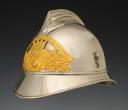 Photo 2 : CASQUE D'OFFICIER DE SAPEURS-POMPIERS DE LA VILLE DE RENNES, type 1895, Troisième République. 24546