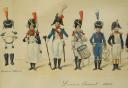 Photo 3 : PAIRE DE DESSINS AQUARELLÉS : 3ème RÉGIMENT D'INFANTERIE 1812 - DIVISION OUDINOT 1805, XXème SIÈCLE