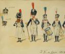 Photo 6 : PAIRE DE DESSINS AQUARELLÉS : 3ème RÉGIMENT D'INFANTERIE 1812 - DIVISION OUDINOT 1805, XXème SIÈCLE