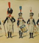 Photo 7 : PAIRE DE DESSINS AQUARELLÉS : 3ème RÉGIMENT D'INFANTERIE 1812 - DIVISION OUDINOT 1805, XXème SIÈCLE