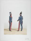 1824. Garde Royale. Train d'Artillerie. Soldat, Major.