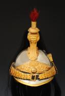 Photo 2 : HELMET AND BREATHER OF AN OFFICER OF CUIRASSIERS, model 1872 modified 1874, Third Republic. 26373/26374